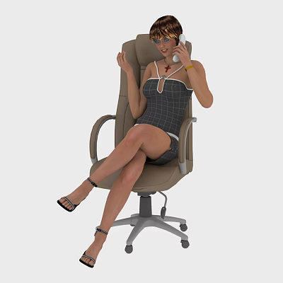Modern Office Chair Beauty Swivel Chair 3d model