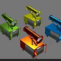 Mobile Industrial Dust Control Equipment in Green Yellow Red Blue with Trolley Wheels