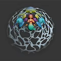 Enchanting Mermaid Character In Hollow Sphere With Turtle Fish Bubbles And Octopus