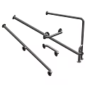 Stainless Steel Safety Railings Featuring Straight Curved Designs And Mounting Hardware