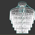 Modern Luxury Crystal Chandelier With Golden Frame And Multiple Crystal Layers