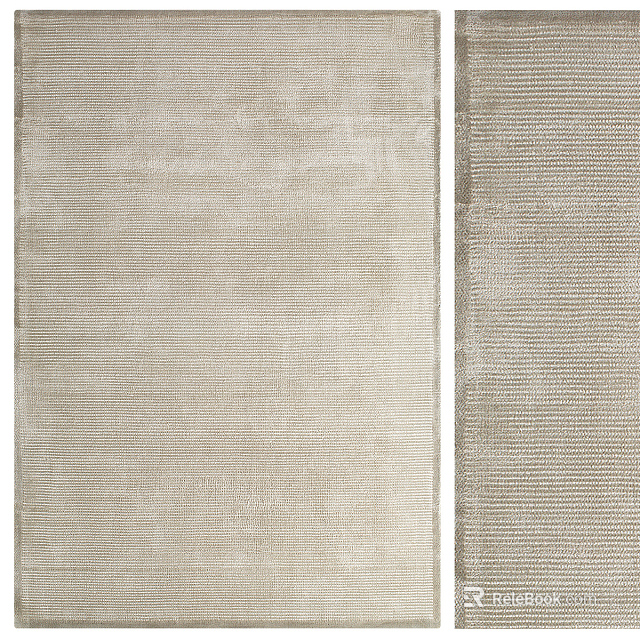 Neutral Square Rugs With Textured Patterns 3d model 