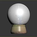 Decorative Snow Globe Set with Blue House Red Roof and Stable Base for Home Decor