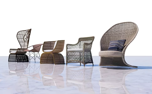 modern outdoor chair outdoor furniture single seat 3d model