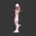 Red And Gold Iron Man Armor With Arms Outstretched Standing Against Gray Background