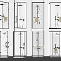 Modern Glass Shower Enclosure Designs With Various Styles And Metal Fixtures