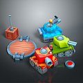 Modern Tank Cartoon Tank Vehicle Game Vehicle 3d model