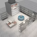 211 Luxury Brand Retail Store With Glass Display Cases And Central Counter