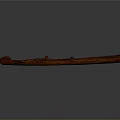 Classic Brown Wooden Long Boat with Traditional Design for Water Transport