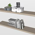 Bookshelf Display Cabinet Storage Cabinet Low Cabinet Books Adornment Ornaments 3d model