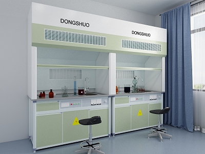 Medicine Cabinet Fume Cabinet Reagent Rack Universal Scientific Laboratory Exhaust Reagent Cabinet Exhaust Cabinet Experimental Equipment 3d model