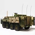 Armored Military Vehicle Weapon System With Camouflage Design And Multiple Wheels