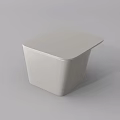Modern Minimalist White Square Coffee Table With Sleek Surface For Living Room