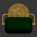 Elegant Green Lampshade Table Lamp With Gold Stand And Base Design