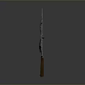 Curved Blade Weapon Featuring Silver Metal Intricate Carvings And Brown Wooden Handle