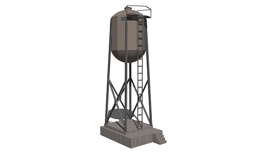 Modern Water Tower Water Tower Water Tank Water Tank High Tower 3d model