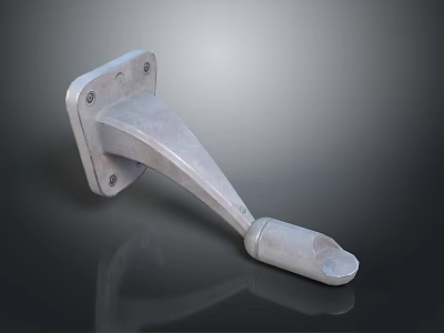 Sturdy Metal Shelf Bracket Wall Mounted With Smooth Surface And Modern Design 3d model