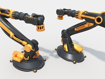 Robot Arm Industrial Machinery Cylinder Hard Surface Machinery High-tech Industrial Parts 3d model