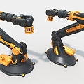 Robot Arm Industrial Machinery Cylinder Hard Surface Machinery High-tech Industrial Parts 3d model