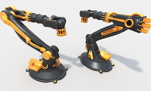 Robot Arm Industrial Machinery Cylinder Hard Surface Machinery High-tech Industrial Parts 3d model