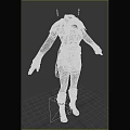 Dark Character Armour Costume With Leather Straps Metal Accents And Chain Details