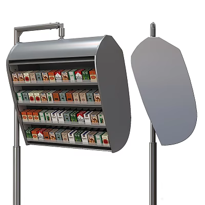 Modern shelf smoke rack 3d model