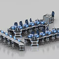 Modern Monitoring Room Setup With Control Consoles Digital Screens And Ergonomic Seats