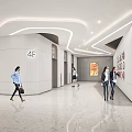 Modern Elevator Hall Mall 3d model
