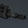 Modern Tactical Rifle With Black Design And Military Style Components