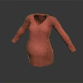 Stylish Red V Neck Long Sleeve Knitted Dress for Women Fashion