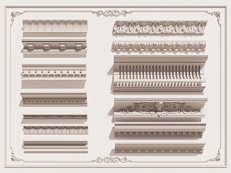 Jane Europe Gypsum Line Gypsum Line Cornice 3d model