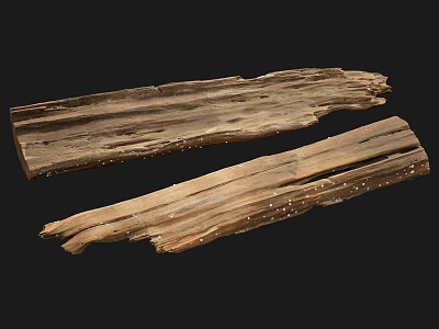 Old Weathered Stone Wood Planks With Natural Rustic Texture For Decoration 3d model