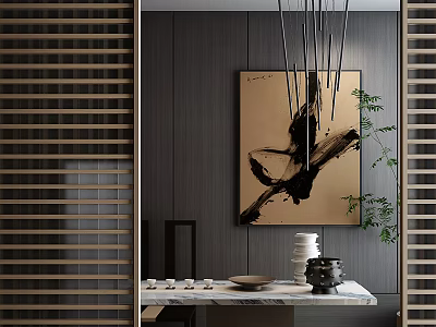 Modern chandelier 3d model