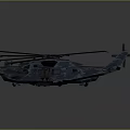 Two Modern Blue Helicopters With Detailed Rotor Blades And Cockpit Structure