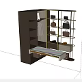 Modern Wardrobe Interior Design With Glass Doors Hanging Clothes Bags And Shoes
