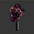 Purple Rose Decorated Jeweled Headband For Women Fashion Jewelry Accessory