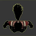 Woman In Black And Red Bodysuit With Mechanical Armor Arm And Leg Design