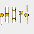 Modern Wall Lamps With Stylish Design Featuring Round Bases And Elongated White Light Tubes