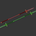 Traditional Decorative Swords with Golden Accents Gemstone Inlays and Sharp Blades