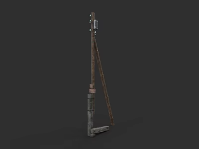 Old pole wire earth low polygon 3d model Old pole wire earth low polygon 3d model