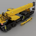 Yellow Mobile Crane Truck With Heavy Duty Wheels And Lifting Arm