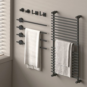 Modern towel rack towel 3d model