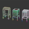 Stainless Steel Mobile Medical Carts With Storage Drawers And Tray Design