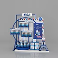 Commercial Display Rack For 1664 Brand Bottled Drinks With Eiffel Tower Model 3d model