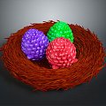 Dinosaur egg nest dinosaur young dragon dragon egg dinosaur hatching environment building 3d model