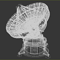 Industrial Satellite Communication Equipment With Parabolic Reflector And Metal Frame Base