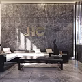 Modern Building Facade of High Rise Residential Complex With Glass Stone Design and Greenery