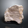 Natural Layered Rock Formation With Rough Gray Textured Geological Surface