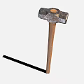 Rustic Hardware Hammer With Metal Head And Wooden Handle For DIY Projects