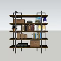 Stylish Multi Tiered Bookshelf With Various Books Magazines And Decorative Items